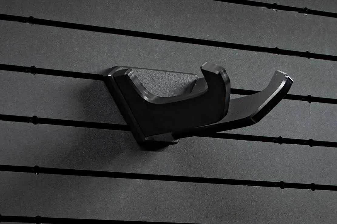 ModWall Duty Belt Holder Mounting detail of belt hanger installed on ModWall panels.