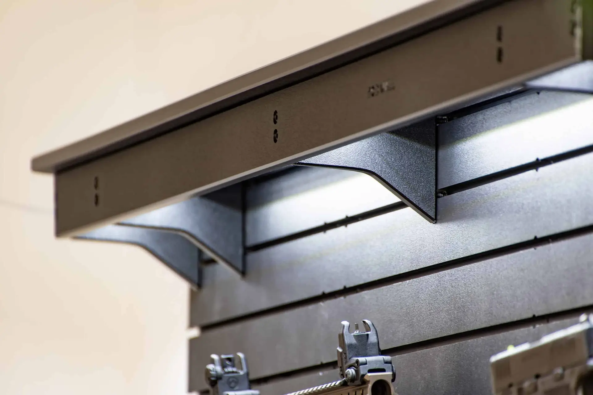 ModWall Light Shelf modwall light shelf for firearm and gun storage