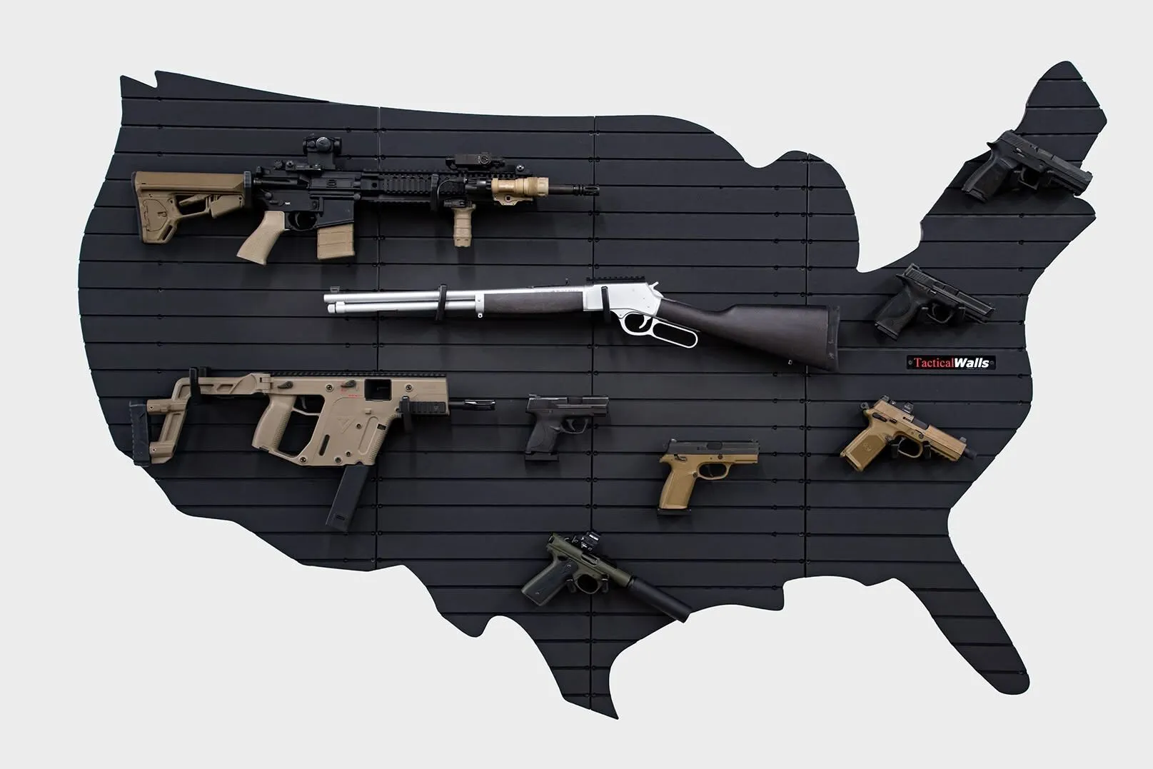 United States of Awesome ModWall Panels USA-shaped gun wall panel
