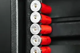 shotgun shell ammo mount installed on wall