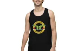 model wearin a guns n hoses tank top