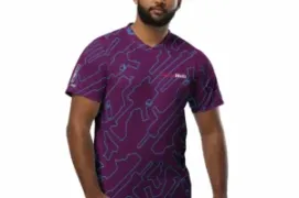 Royal tactical jersey with front graphic design