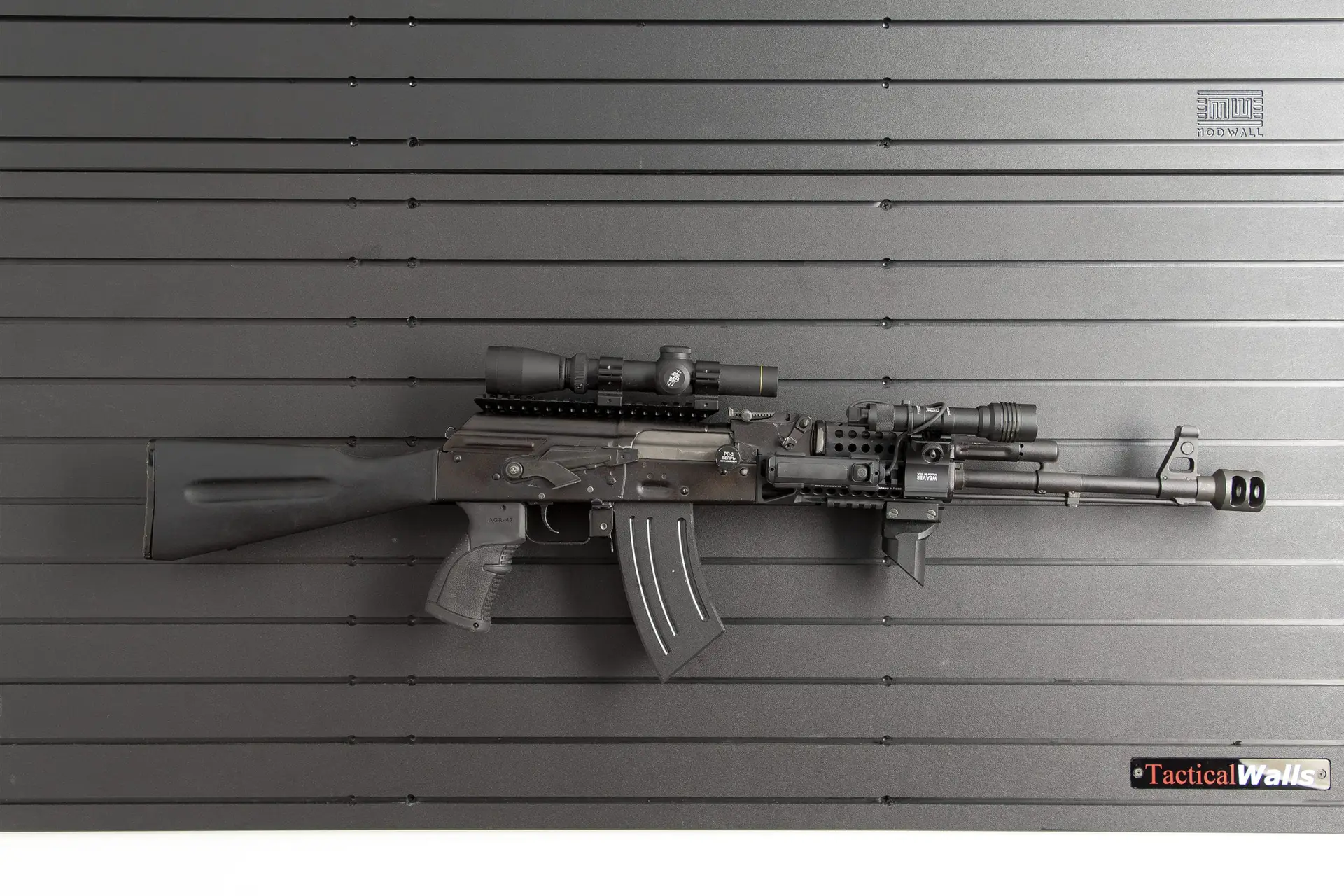 ModWall Rifle Hangers modwall gun storage AK Rifle Hanger with Rifle