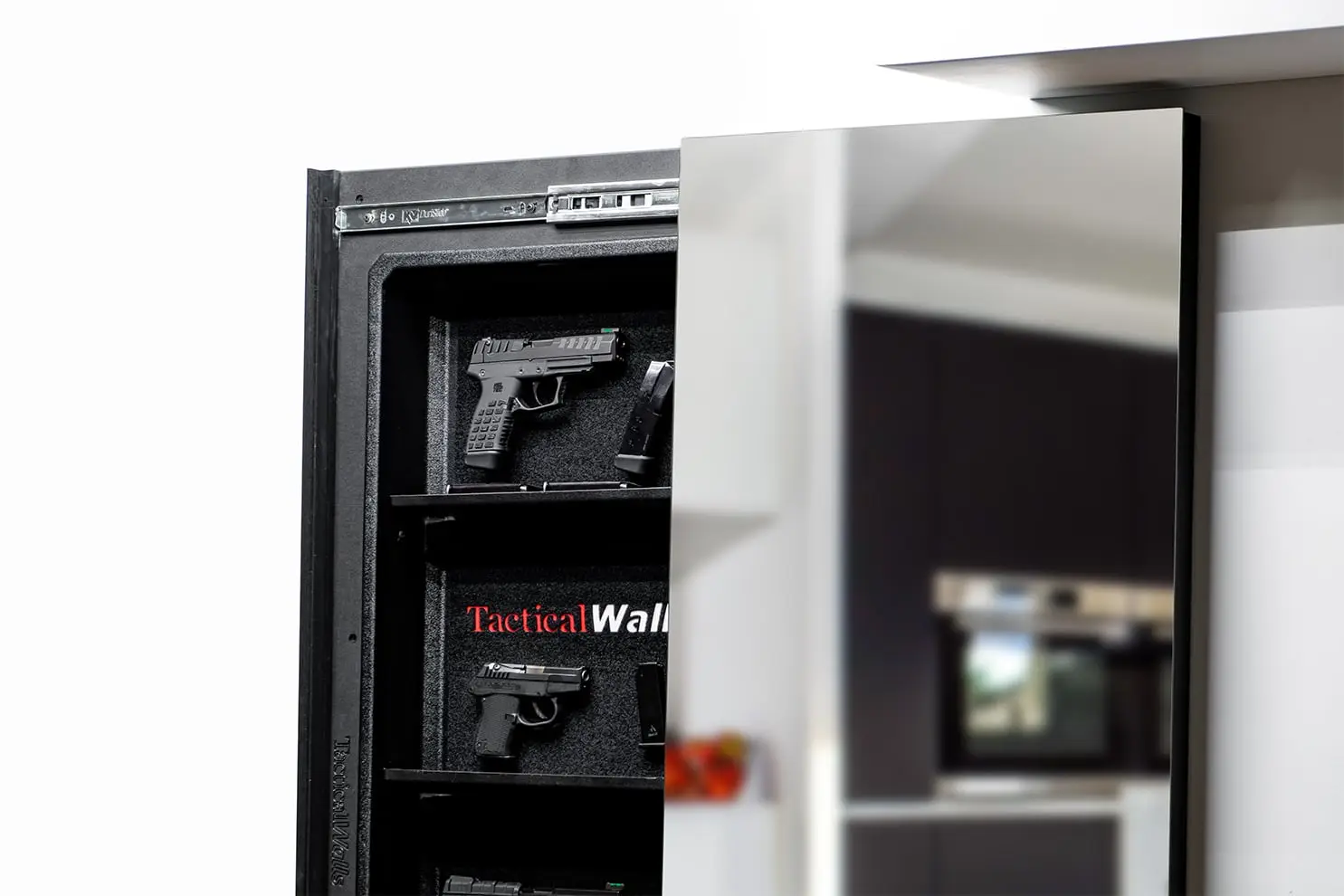 1440 Frameless Concealment Mirror Hidden Gun Storage