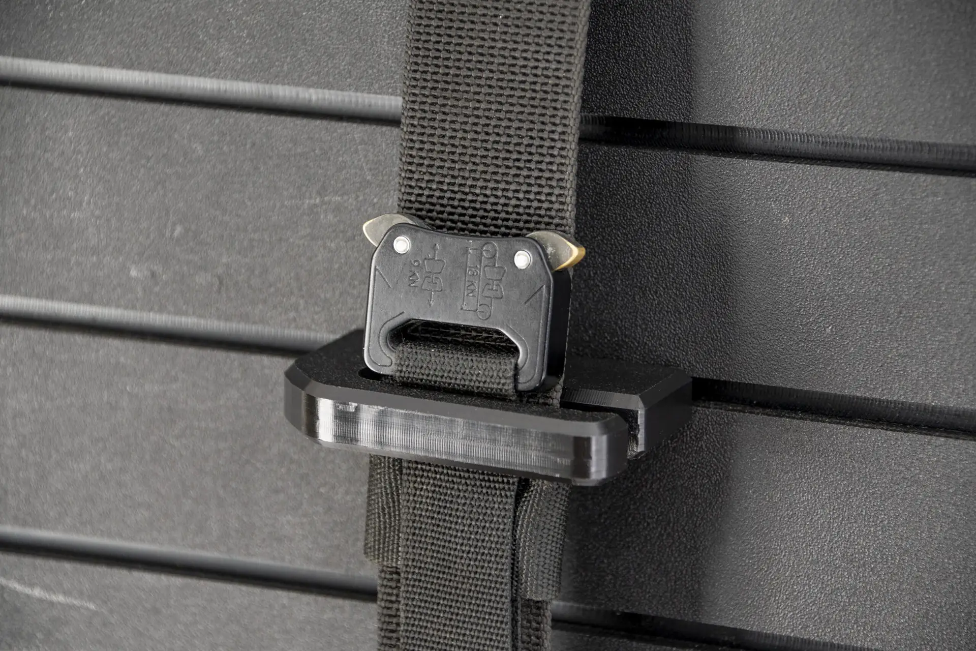 ModWall Tactical Belt Mount tactical belt mount installed on ModWall panel holding a duty belt
