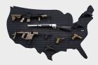 United States of Awesome ModWall Panels USA-shaped gun wall panel