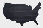 United States of Awesome ModWall Panels USA gun wall panels assembled to form the United States shape