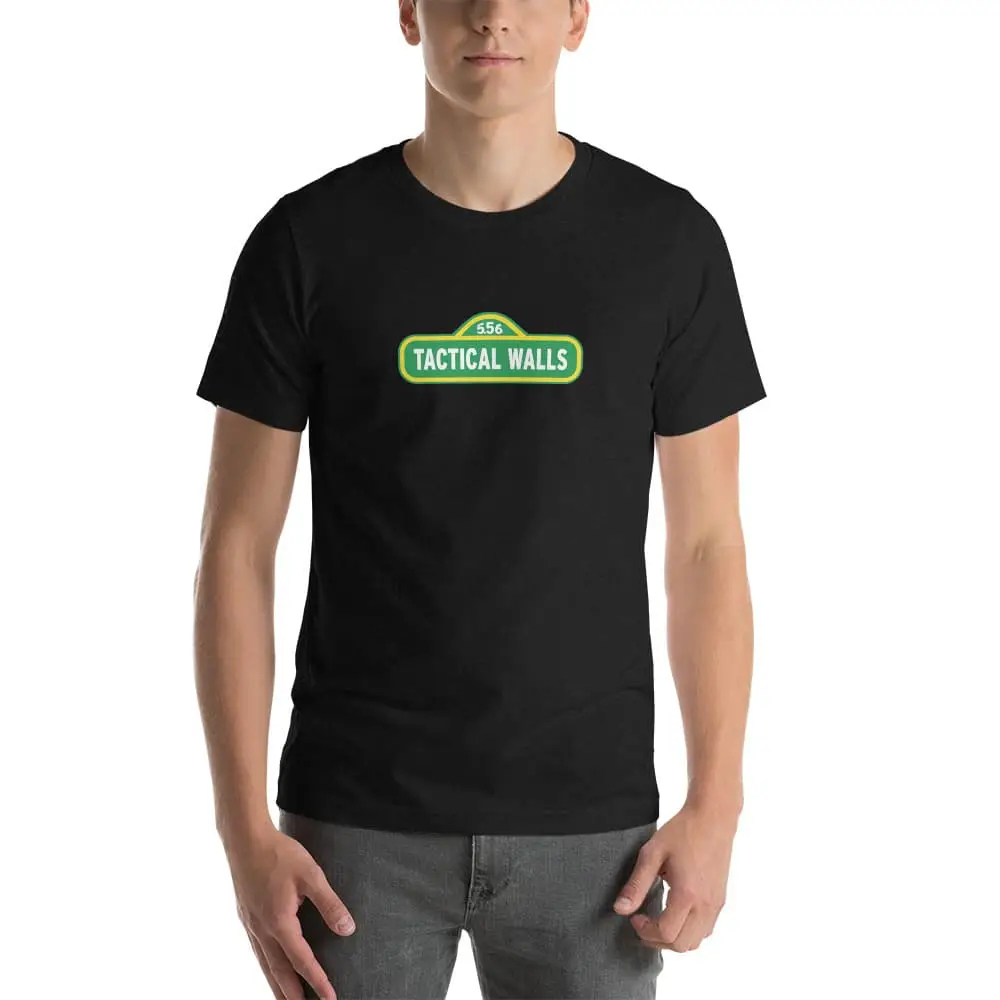Tactical Walls™ In Sesame Street Sesame street graphic shirt on model