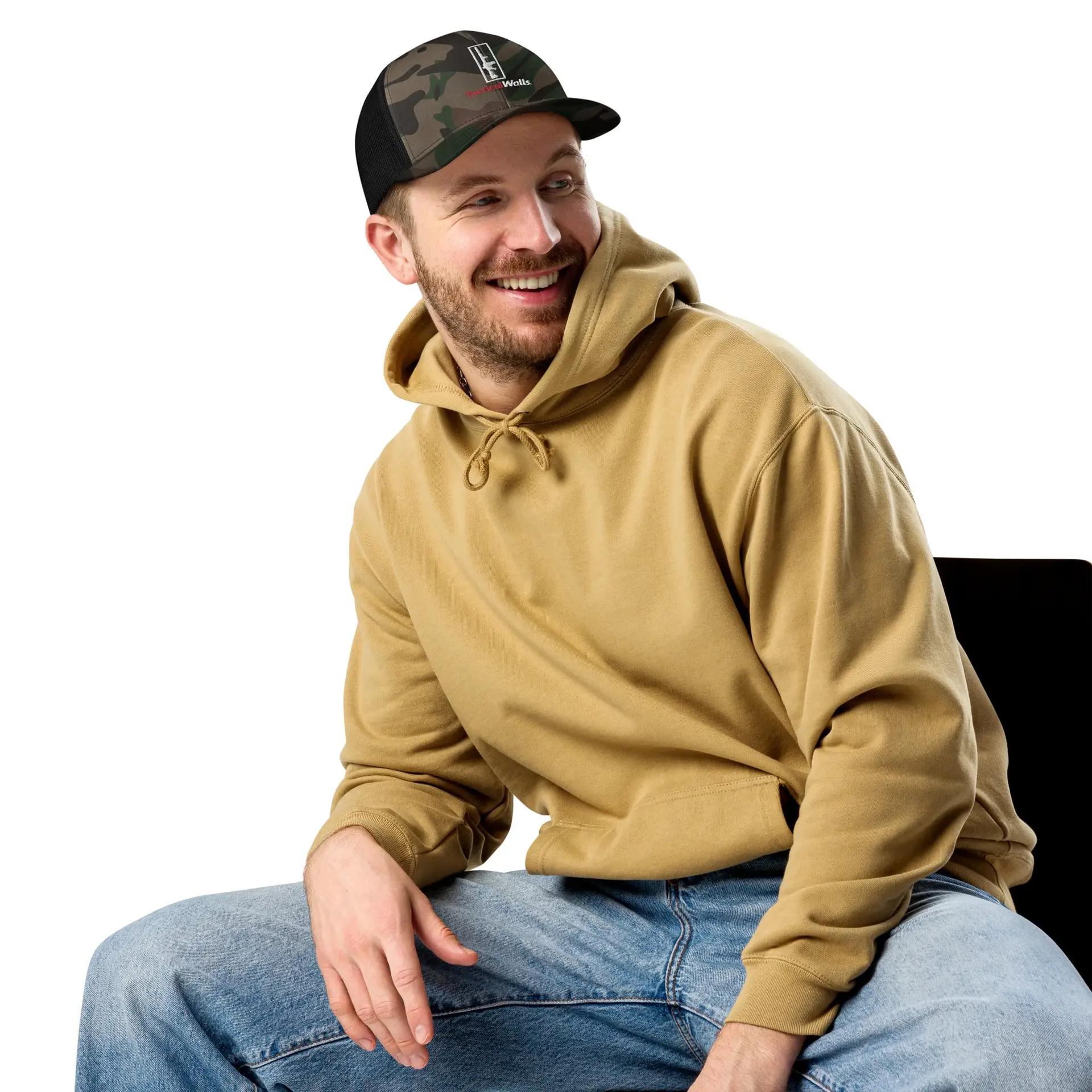 TW Camo Trucker Hat Rifle Merch