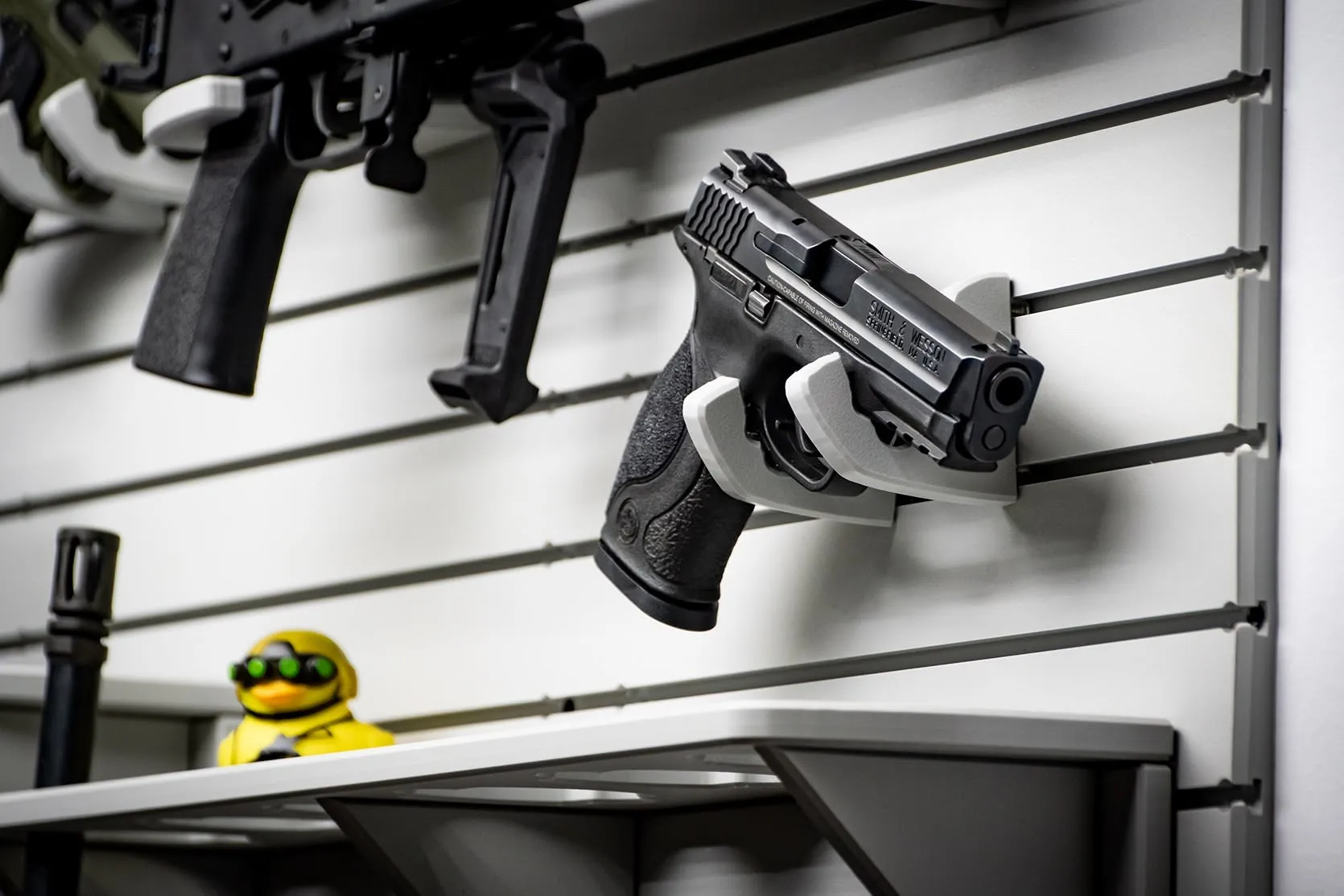 Grey Handgun Rack