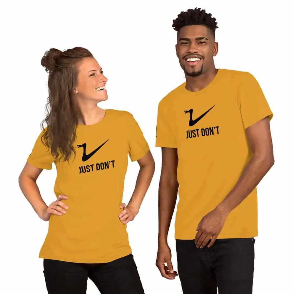 Just Don’t Tee Models wearing a just don't t-shirt