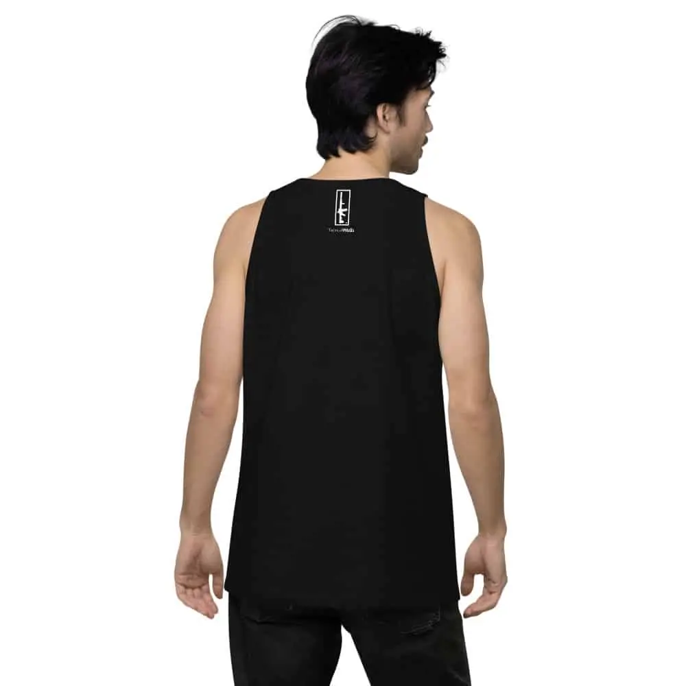 Guns N Hoses Tank Top – Black model wearin a guns n hoses tank top
