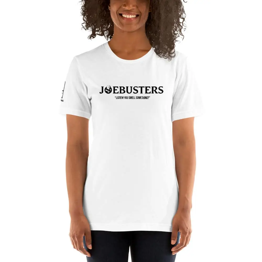 JoeBusters Model wearing a joebusters t-shirt
