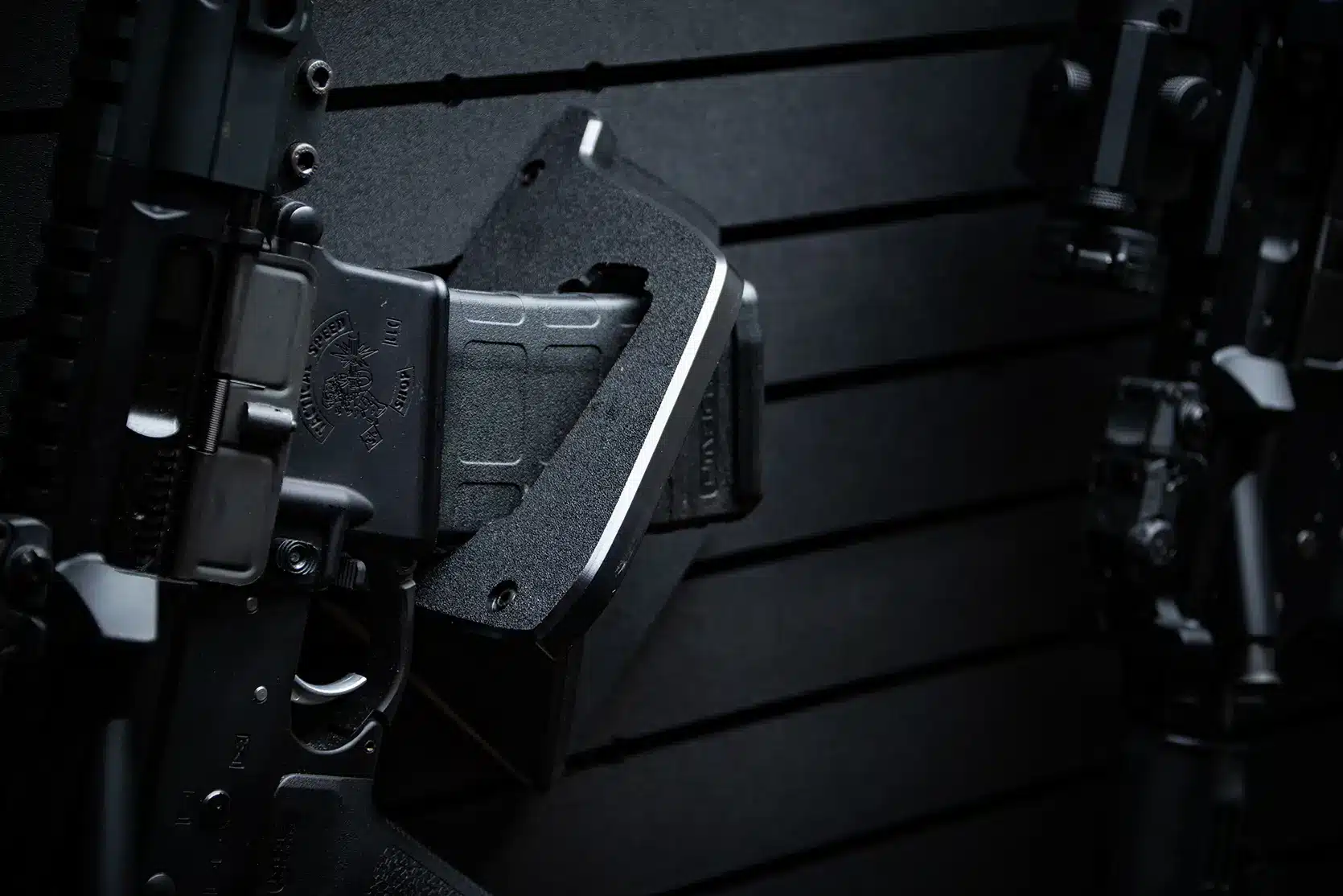 ModWall Sideways Vertical Rifle Rack Single Vertical Rack-M