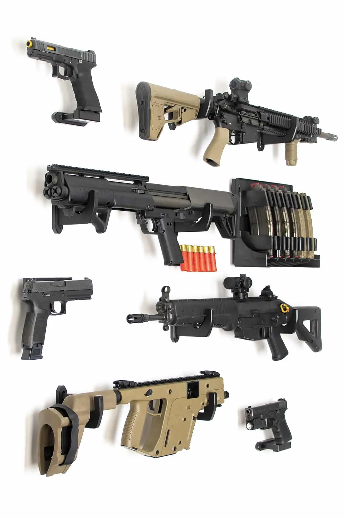 ModWall Nano Horizontal Racks Nano Wall Mount Gun Holder