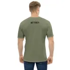 Not Guilty KR – Men’s close up of not guilty graphic on men’s tee