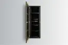 1450 Framed Concealment Mirror A full-length view of the open product showing the empty black interior compartments and shelving with the "Tactical Walls" logo visible in the center.