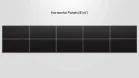 ModWall Gun Vault Package A full view of the horizontal panel option, spanning 40 feet in width and 8 feet in height.