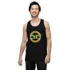 Guns N Hoses Tank Top – Black model wearin a guns n hoses tank top