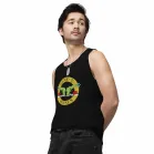 Guns N Hoses Tank Top – Black model wearin a guns n hoses tank top