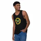 Guns N Hoses Tank Top – Black model wearin a guns n hoses tank top