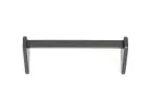 ModWall Towel Rack A straight-on view of the empty wall mount against a white background, revealing its simple design.