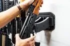 Vertical 8 Rifle Package AR-15 and AK-47 locked on the wall