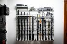 ModWall Grey Flat Shelves Grey Vertical Six Rifle Rack