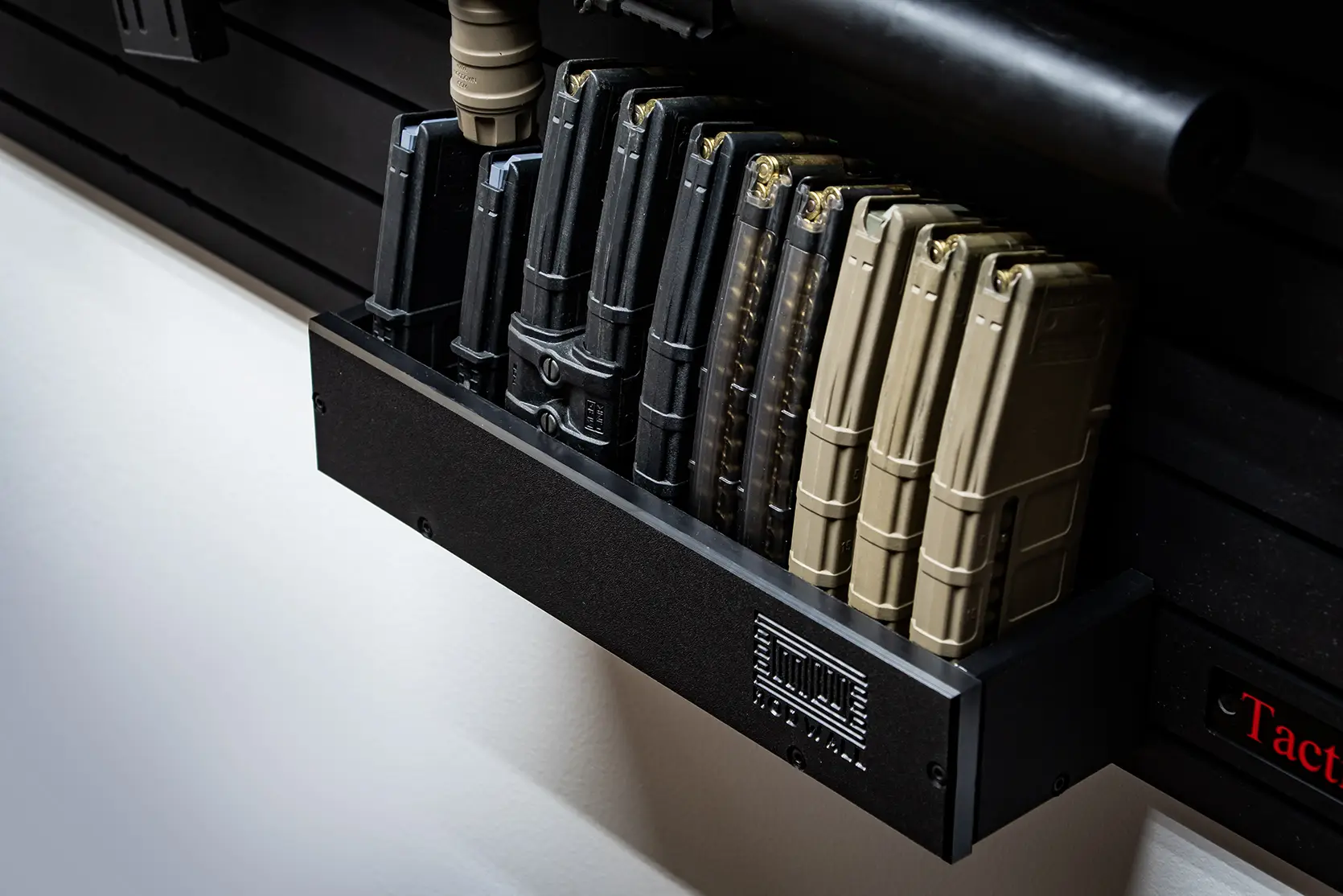 ModWall Patriot Pack Modular gun wall setup with modwall patriot pack accessories