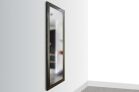1450 Framed Concealment Mirror A full-length rectangular mirror with a dark, textured wood frame (Espresso variant) mounted vertically on a light gray wall.