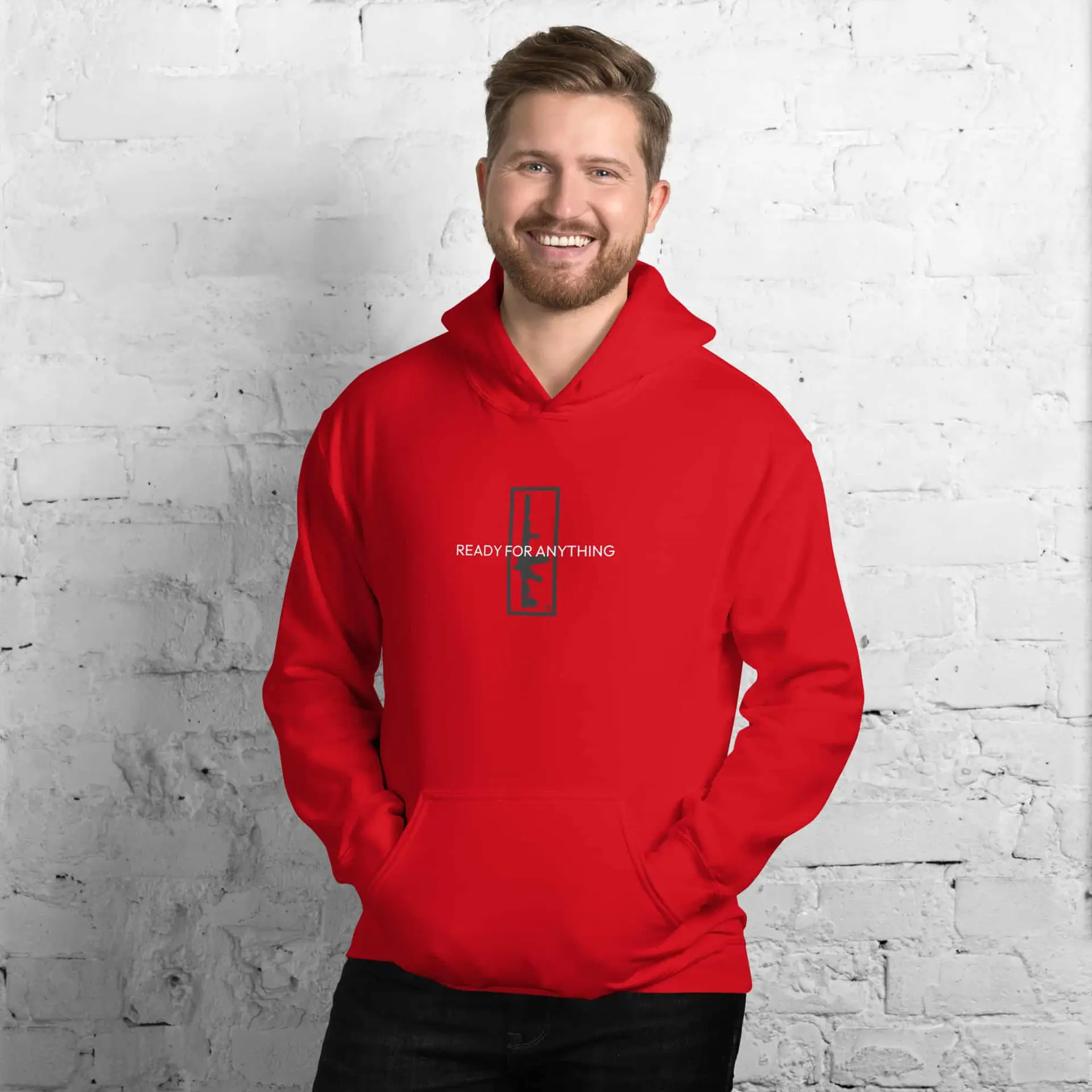 Ready For Anything Ready for anything hoodie with front graphic