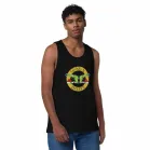 Guns N Hoses Tank Top – Black model wearin a guns n hoses tank top