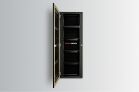1450 Framed Concealment Mirror A full-length view of the open product showing the empty black interior compartments and shelving with the "Tactical Walls" logo visible in the center.