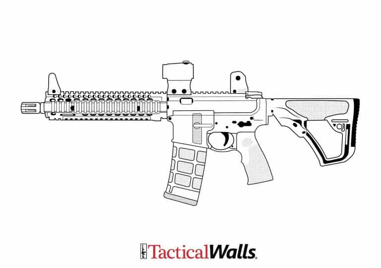 Firearm Coloring Pages | Tactical Walls