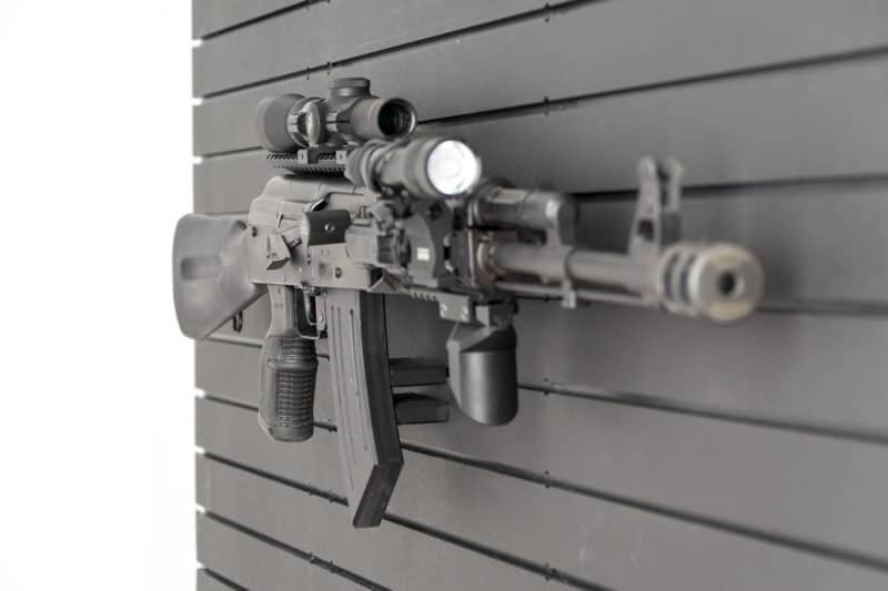 modwall gun storage AK Rifle Hanger with Rifle