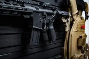 ModWall Rifle Hangers Modwall patriot pack system with panels and mounted firearms