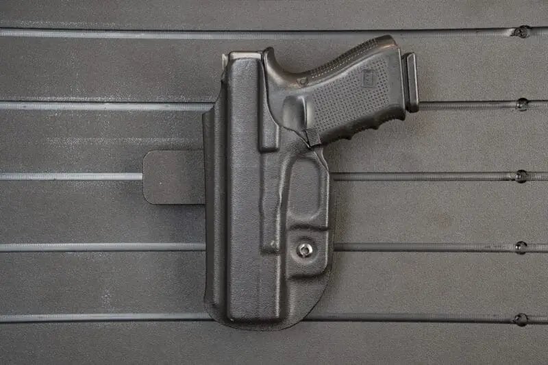 ModWall Holster Hanger with Firearm