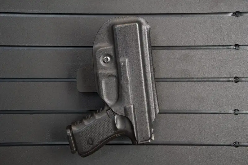 ModWall Holster Hanger with Firearm