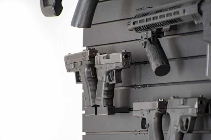 modwall gun storage Pistol Hangers with Pistols