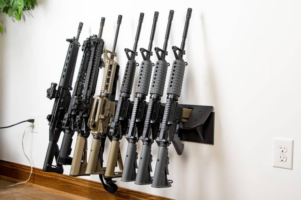 AR15 Rifle Gun Rack | Gun Wall Mount Pistol Holder | Tactical Walls