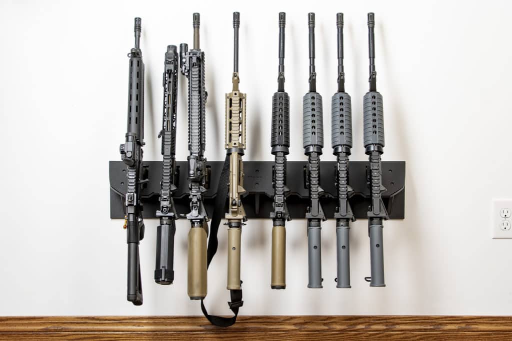 AR15 Rifle Gun Rack | Gun Wall Mount Pistol Holder | Tactical Walls