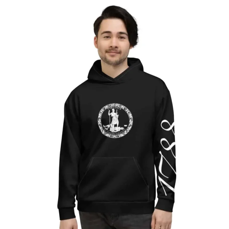 Black 1788 Virginia Hoodie