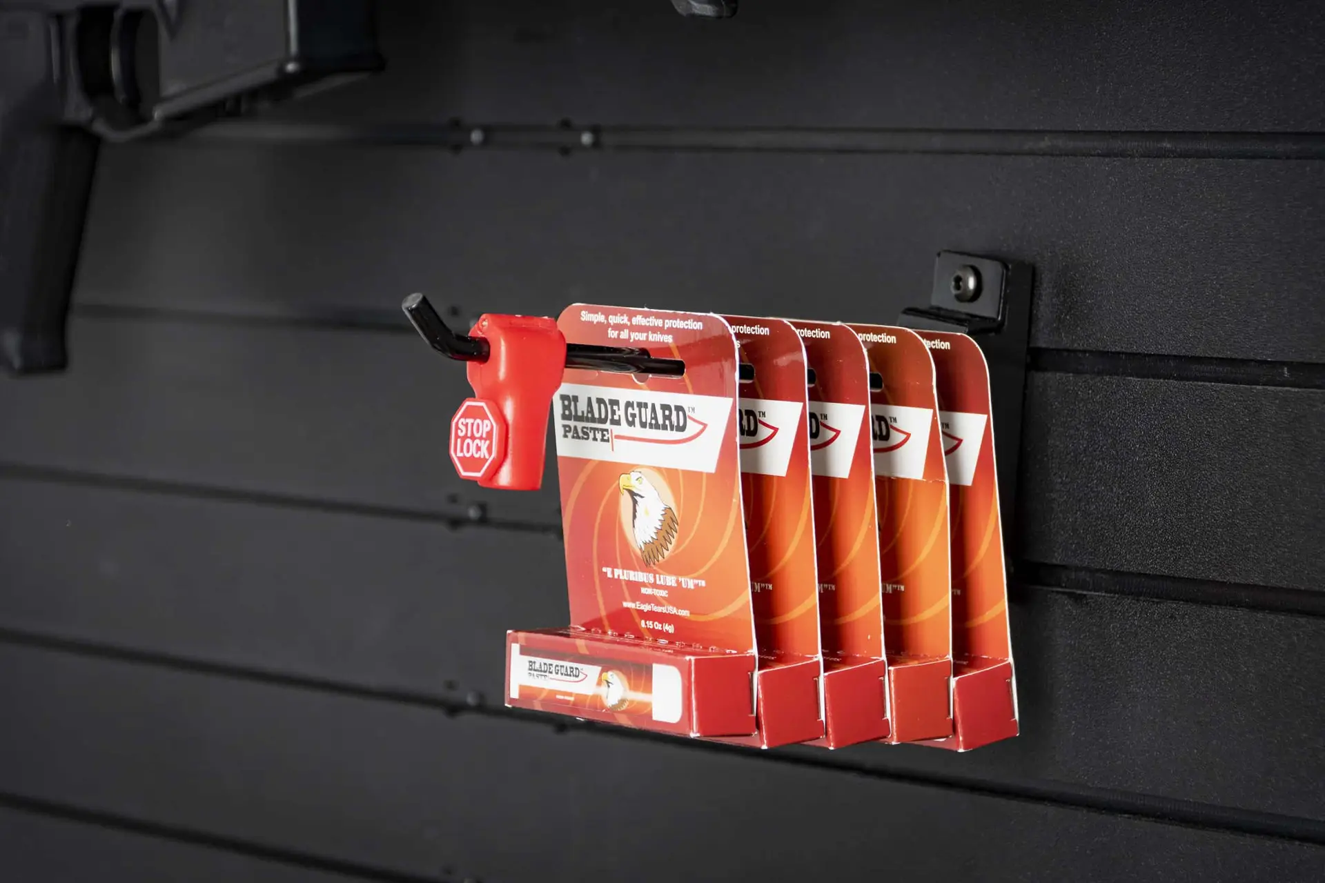 1/4 inch thick hook supporting packaged accessories