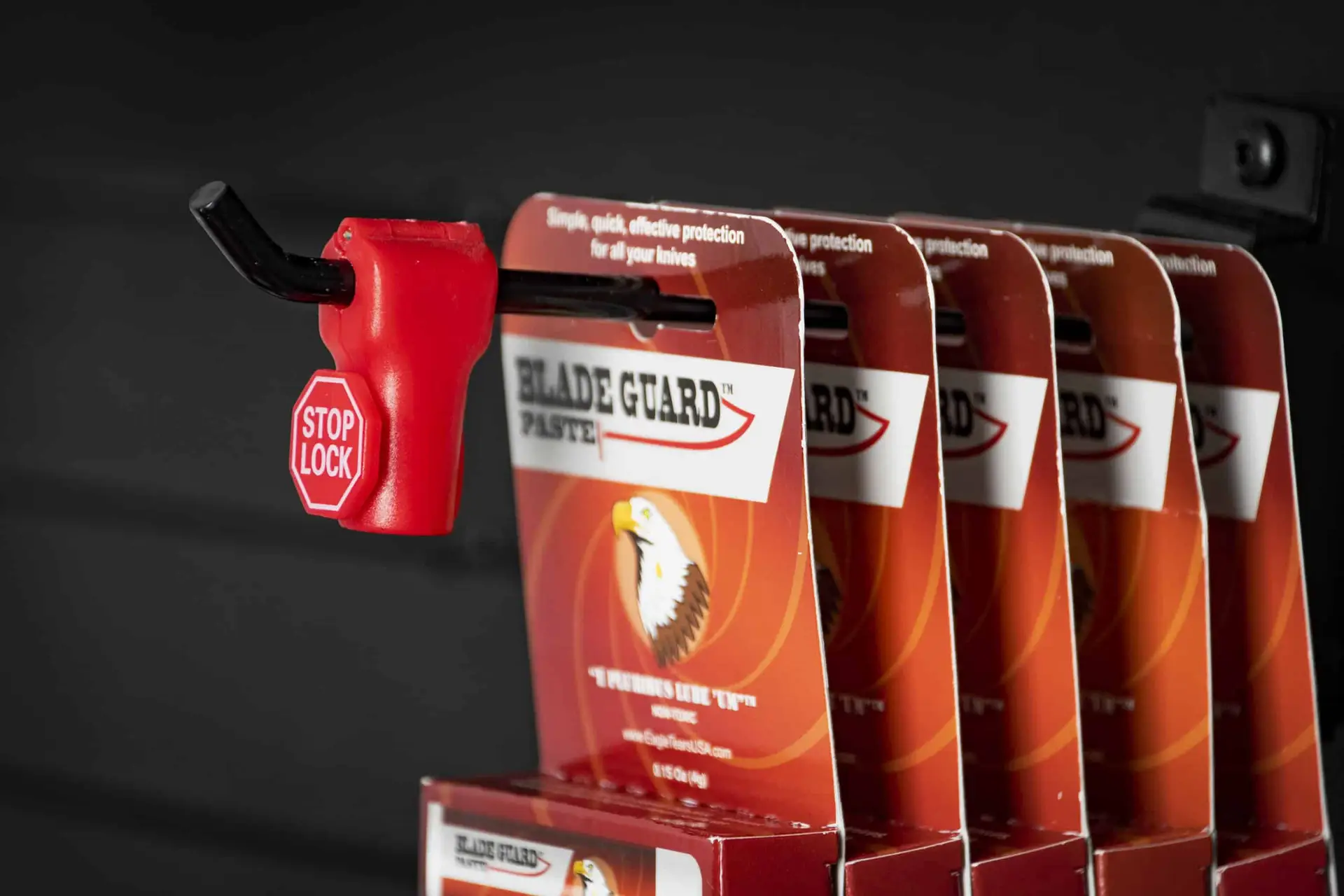 Modwall accessory hooks displayed on a ModWall panel