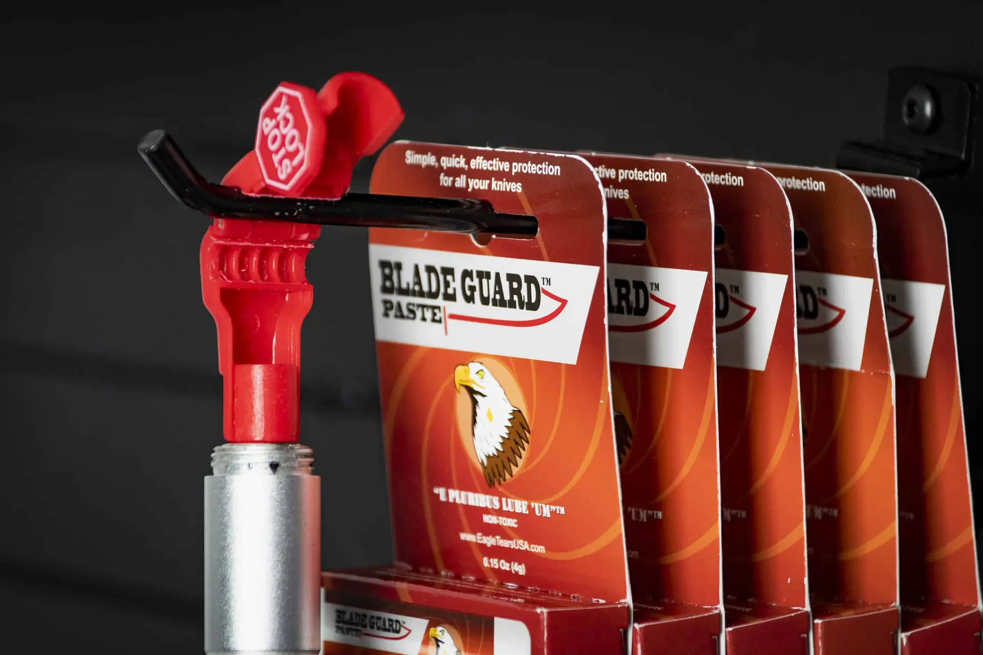 Modwall accessory hooks displayed on a ModWall panel