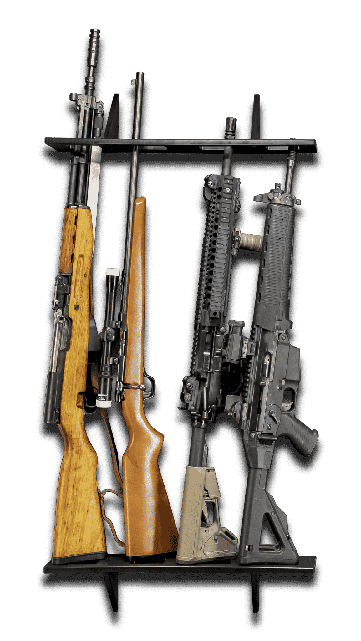 Modwall Vertical Rifle Rack, firearm storage