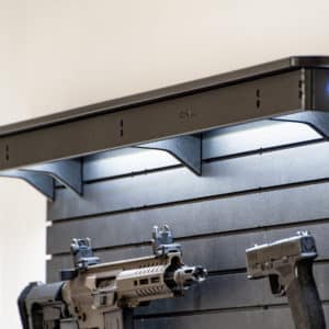 modwall light shelf for firearm and gun storage