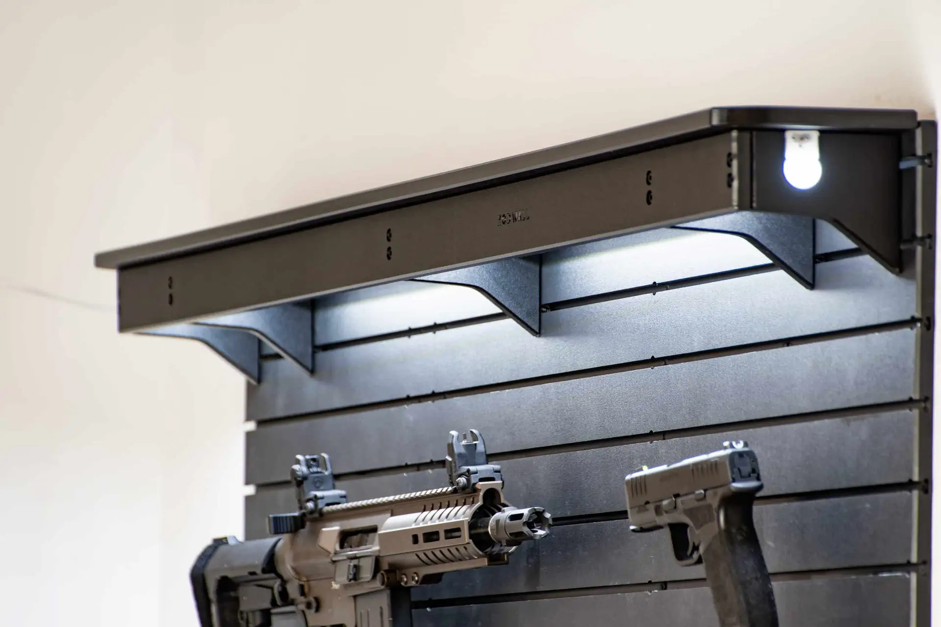 ModWall Light Shelf modwall light shelf for firearm and gun storage