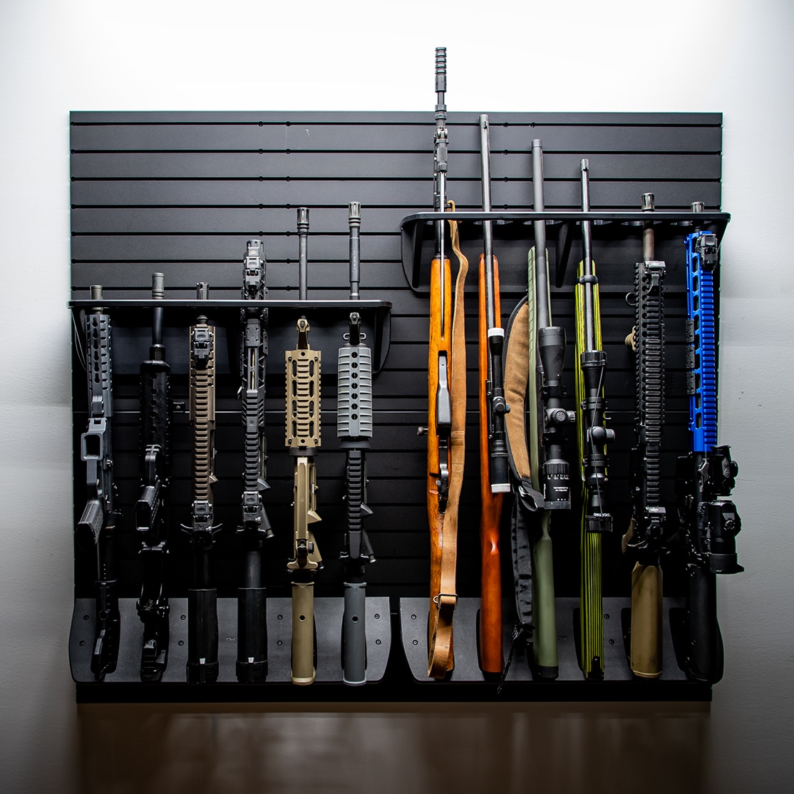 ModWall Vertical Rifle Rack  Hold up to 6 long guns/rifles/pistols