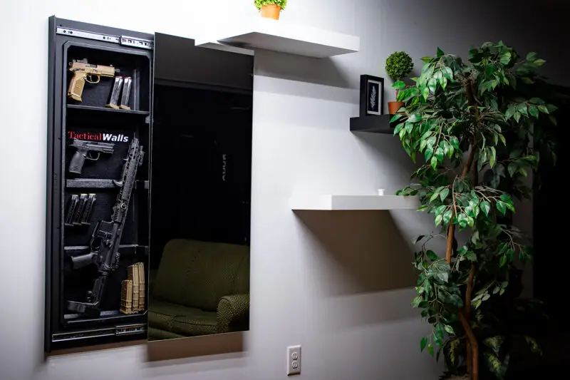 Hidden Gun Storage Mirror